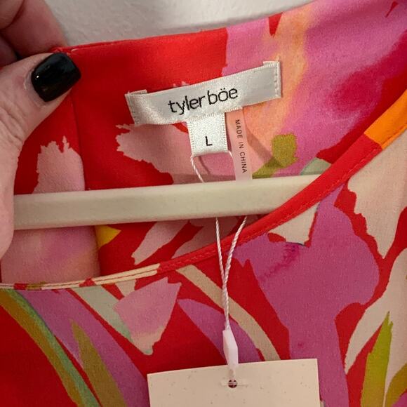 Tyler Boe Lynn Silk Dress NWT size large - Picture 2 of 6